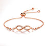Armband für Damen | Verstellbar | Infinity | Gold | Silber | Diamant-Rosé-Luzern Mode