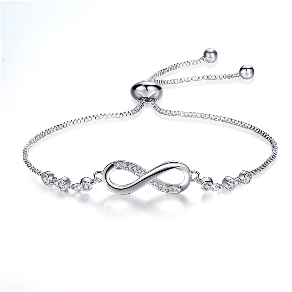 Armband für Damen | Verstellbar | Infinity | Gold | Silber | Diamant-Silber-Luzern Mode