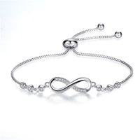 Armband für Damen | Verstellbar | Infinity | Gold | Silber | Diamant-Silber-Luzern Mode