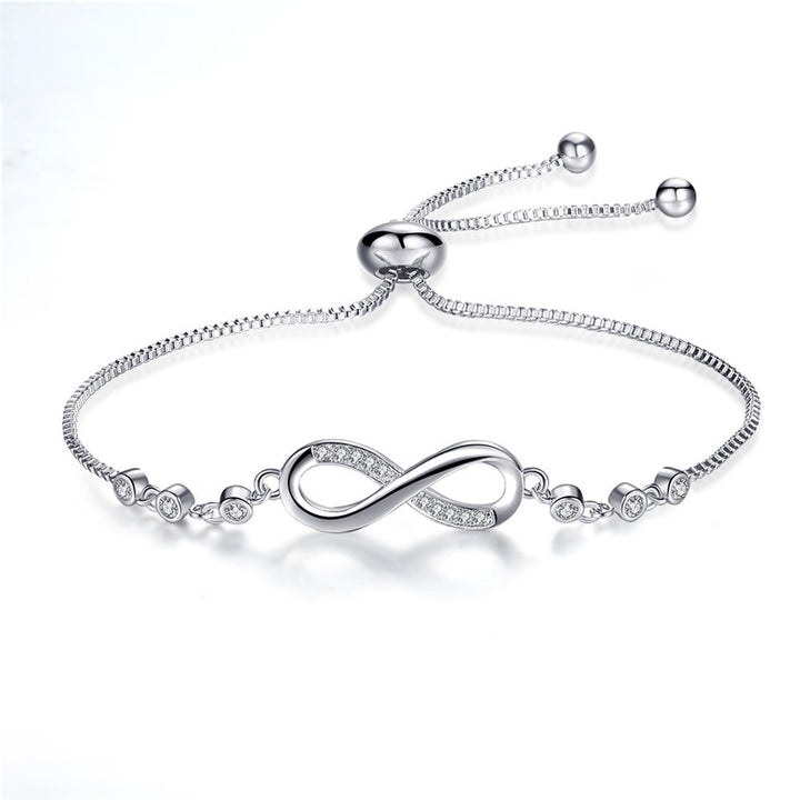 Armband für Damen | Verstellbar | Infinity | Gold | Silber | Diamant-Silber-Luzern Mode
