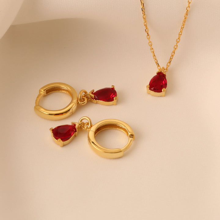 Schmuckset für Damen | Halskette | Ohrringe | Stilvoll | Gold-Luzern Mode