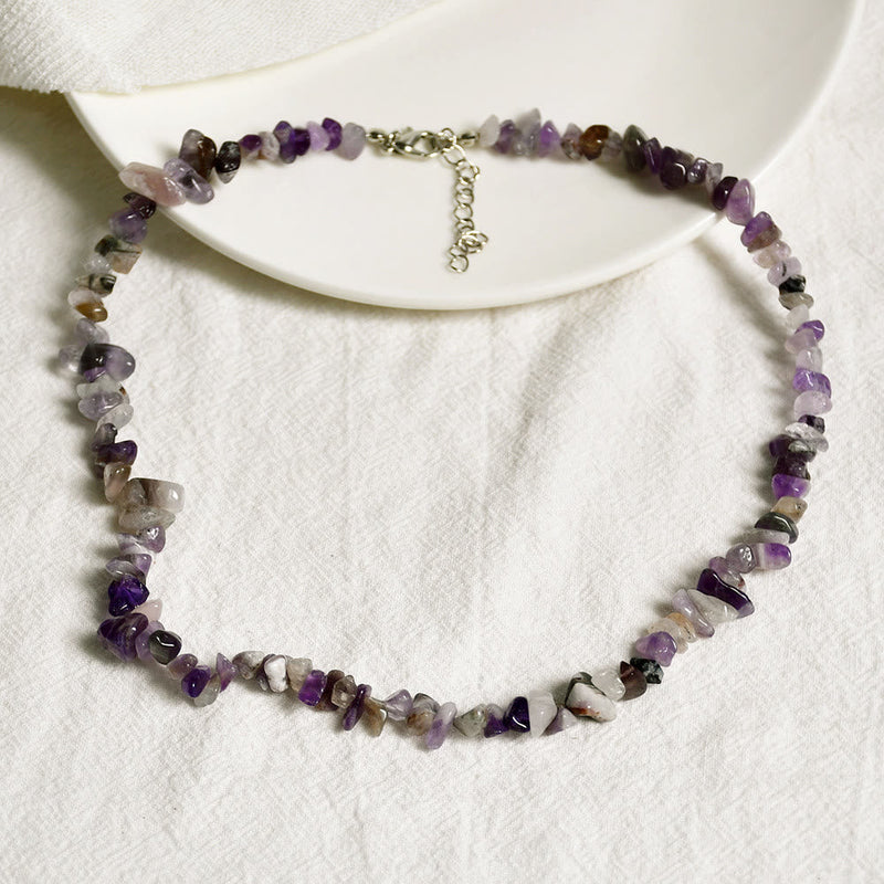 Halskette für Damen | Kristalle | Naturstein | Stilvoll-Amethyst-Luzern Mode