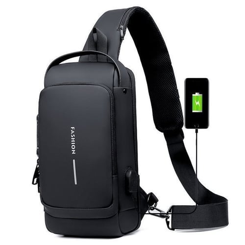 Diebstahlsicherer Rucksack mit USB-Ladeanschluss und Schloss-Luzern Mode