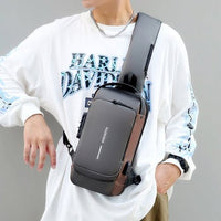 Diebstahlsicherer Rucksack mit USB-Ladeanschluss und Schloss-Luzern Mode