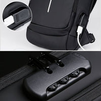 Diebstahlsicherer Rucksack mit USB-Ladeanschluss und Schloss-Luzern Mode