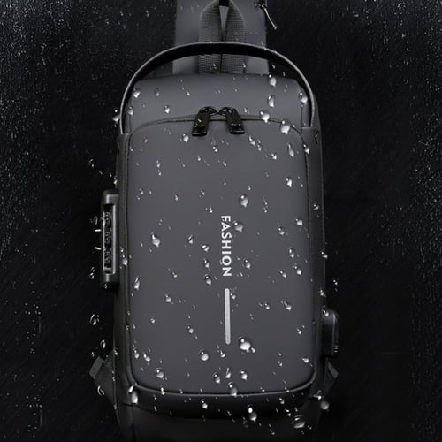 Diebstahlsicherer Rucksack mit USB-Ladeanschluss und Schloss-Luzern Mode