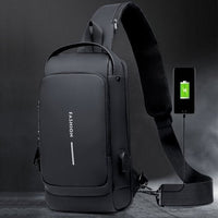 Diebstahlsicherer Rucksack mit USB-Ladeanschluss und Schloss-Luzern Mode
