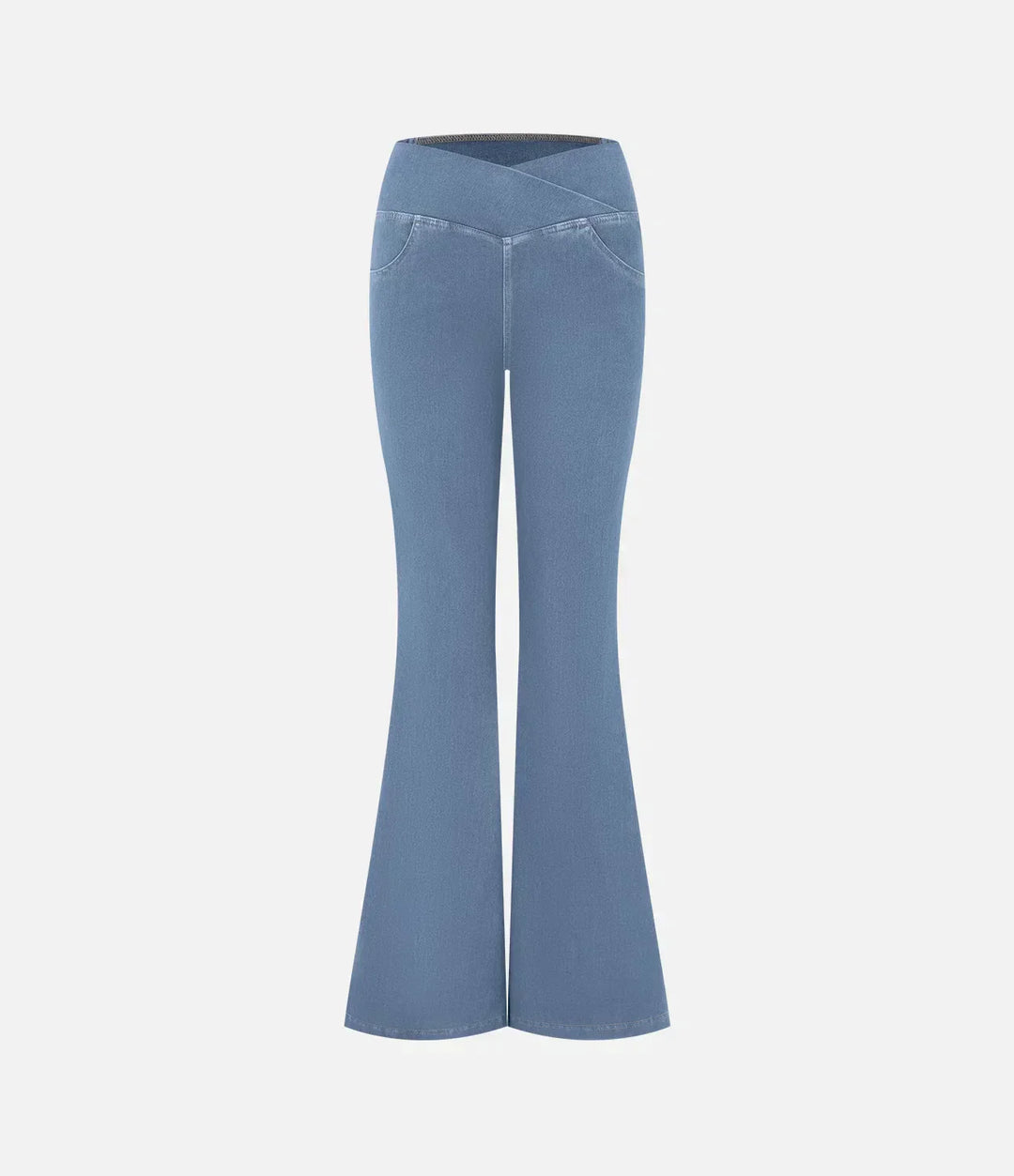 Damen Schlaghose mit Hohem Bund und Taschen - Bequem & Modisch-Luzern Mode