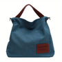 Einfache Canvas Schultertasche für Damen - Alltagstauglich-Blau-Luzern Mode