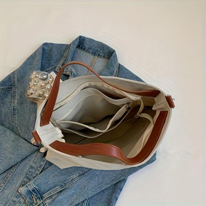 Einfache Canvas Schultertasche für Damen - Alltagstauglich-Luzern Mode