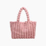 Luxuriöse Damenhandtasche aus Kunstpelz mit Tragegriff-Rosa-Luzern Mode