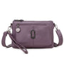 Damen Lederhandtasche mit abnehmbarem Schulterriemen-Lila-Luzern Mode