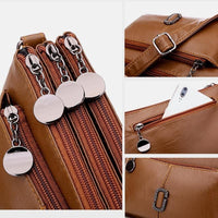 Damen Lederhandtasche mit abnehmbarem Schulterriemen-Luzern Mode