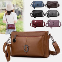 Damen Lederhandtasche mit abnehmbarem Schulterriemen-Luzern Mode