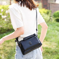 Damen Lederhandtasche mit abnehmbarem Schulterriemen-Luzern Mode