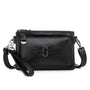 Damen Lederhandtasche mit abnehmbarem Schulterriemen-Schwarz-Luzern Mode