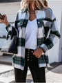 Damen Karohemd Oversize mit Tasche für Herbstmode-Grün 2 Akzent-S-Luzern Mode