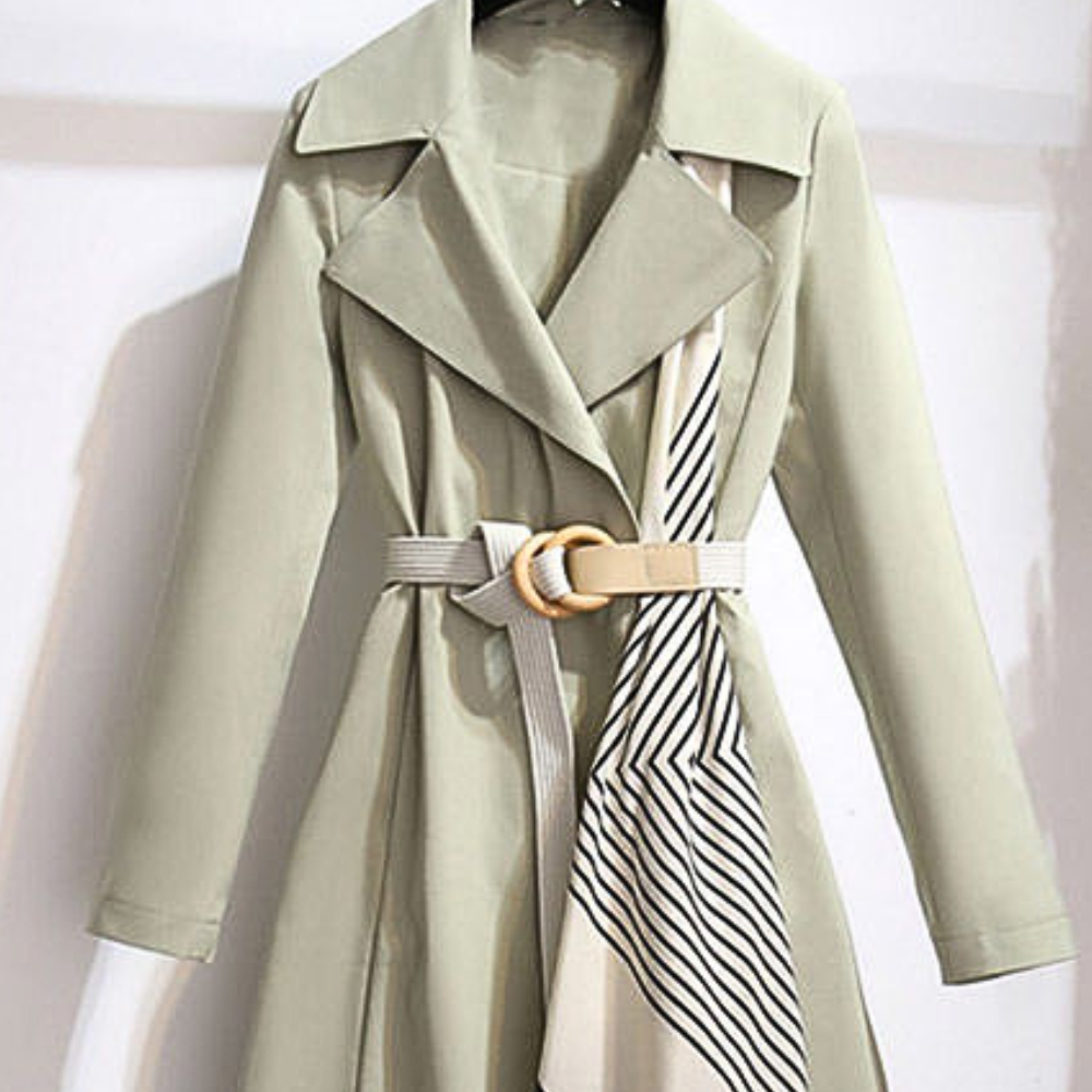 Damen Trenchcoat mit Gürtel - Eleganter Mantel für Herbst-Luzern Mode