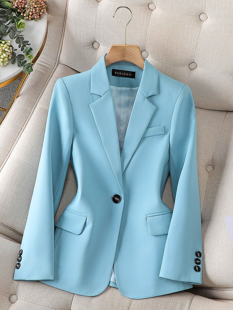 Herren Blazer Slim Fit mit Knopfleiste - Business Mode-Blau-S-Luzern Mode