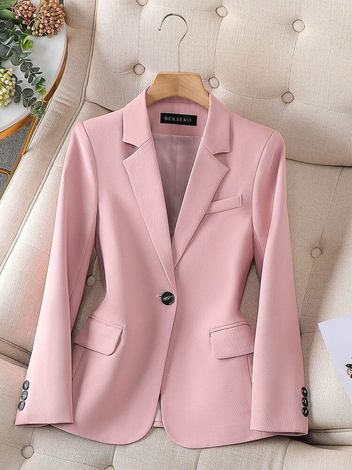 Herren Blazer Slim Fit mit Knopfleiste - Business Mode-Rosa-S-Luzern Mode