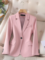 Herren Blazer Slim Fit mit Knopfleiste - Business Mode-Rosa-S-Luzern Mode