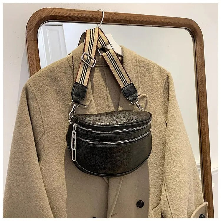 Hüfttasche Leder Unisex mit Verstellbarem Gurt für Reisen-Luzern Mode
