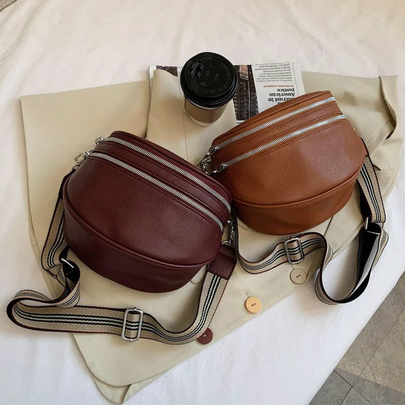 Hüfttasche Leder Unisex mit Verstellbarem Gurt für Reisen-Luzern Mode
