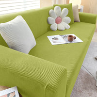 Sofahusse | Stilvoll Einfarbig Dehnbar Vielseitig Langlebig Elastisch-1-Sitzer (90-140cm)-Grasgrün-Luzern Mode