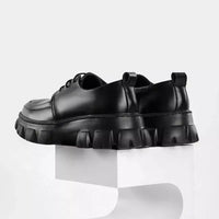 Herren Chunky Leder Halbschuhe mit dicker Sohle-Luzern Mode