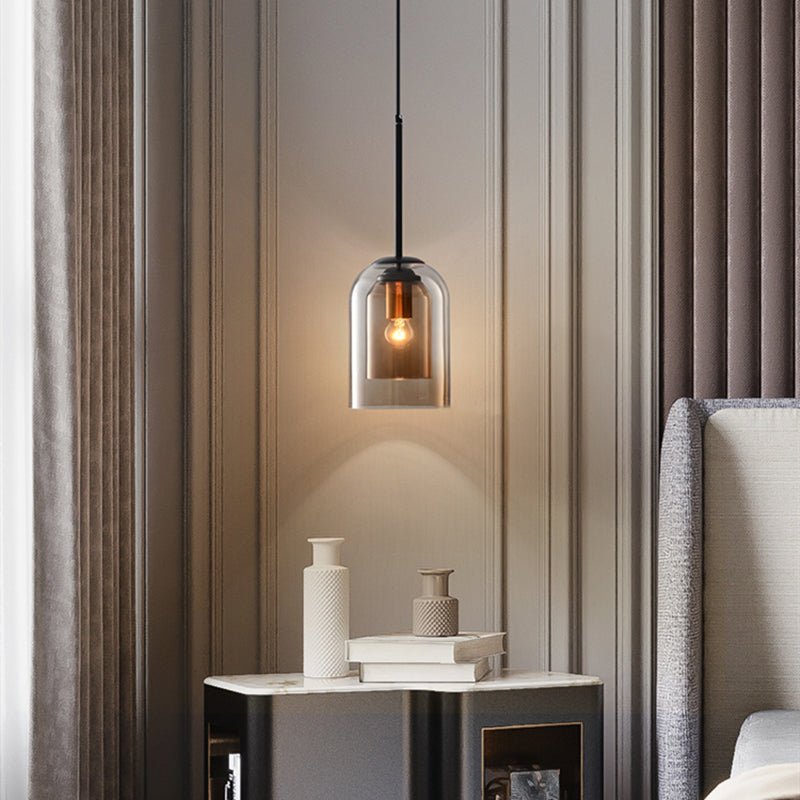 Pendelleuchte | Doppelglas | Stilvoll | Stimmungsvolles Licht | Einzigartig | Modern | LED | Langlebig-Luzern Mode