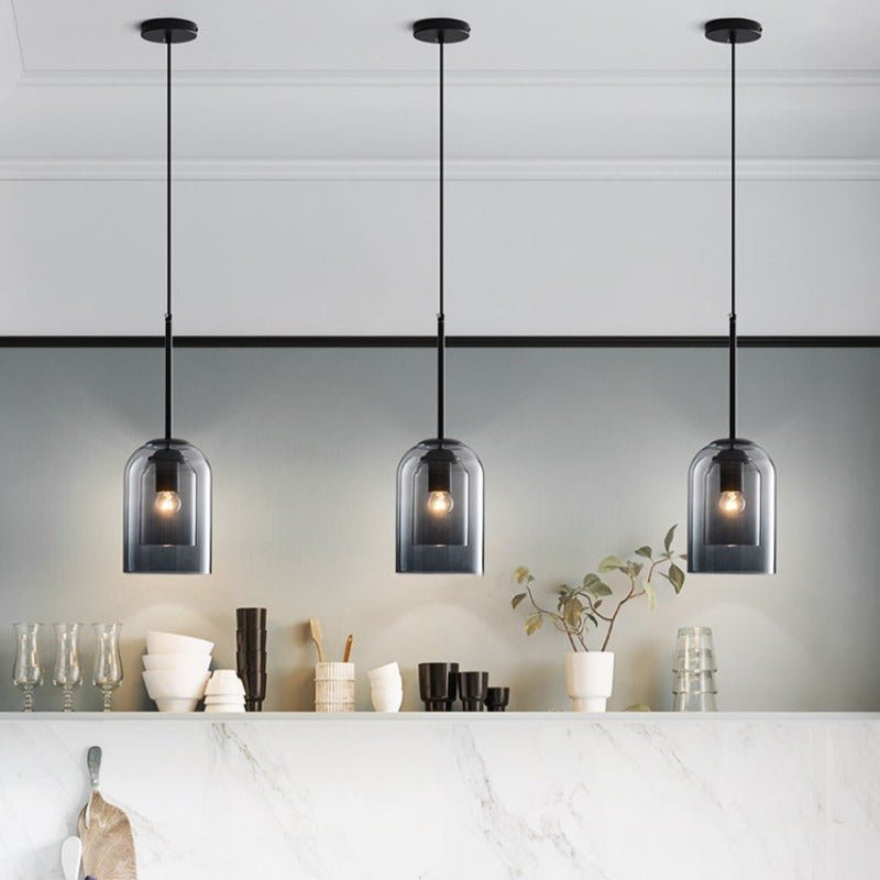 Pendelleuchte | Doppelglas | Stilvoll | Stimmungsvolles Licht | Einzigartig | Modern | LED | Langlebig-Luzern Mode