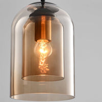 Pendelleuchte | Doppelglas | Stilvoll | Stimmungsvolles Licht | Einzigartig | Modern | LED | Langlebig-Luzern Mode