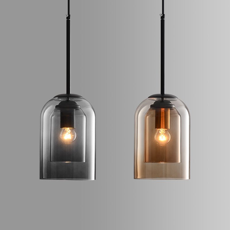 Pendelleuchte | Doppelglas | Stilvoll | Stimmungsvolles Licht | Einzigartig | Modern | LED | Langlebig-Luzern Mode