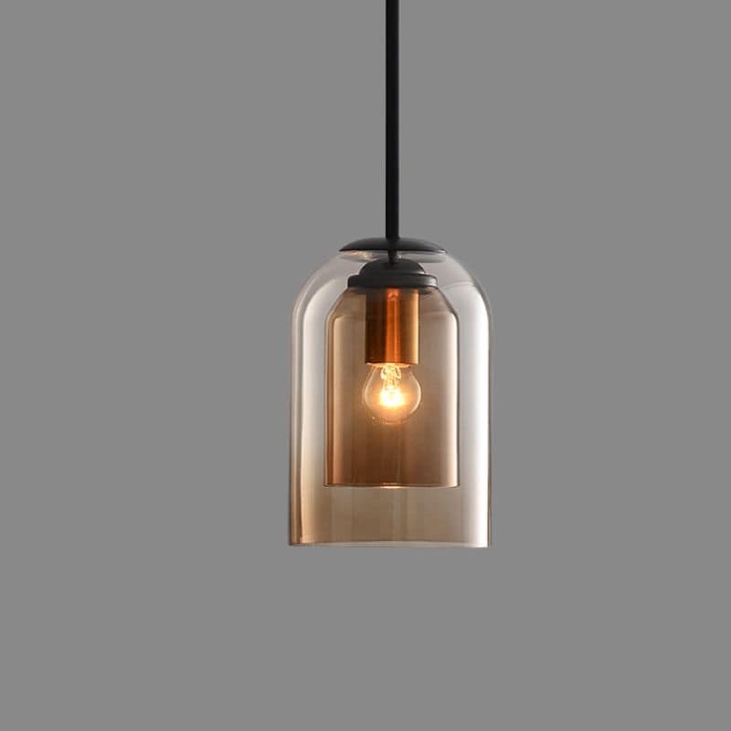 Pendelleuchte | Doppelglas | Stilvoll | Stimmungsvolles Licht | Einzigartig | Modern | LED | Langlebig-Rost-Luzern Mode
