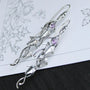 Ohrringe für Damen | Silber | Hänger | Elegant | Elfenblatt-Lila-Luzern Mode