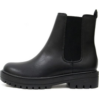 Damen Chelsea Boots Leder - Bequeme Herbststiefel kaufen-Schwarz-36-Luzern Mode