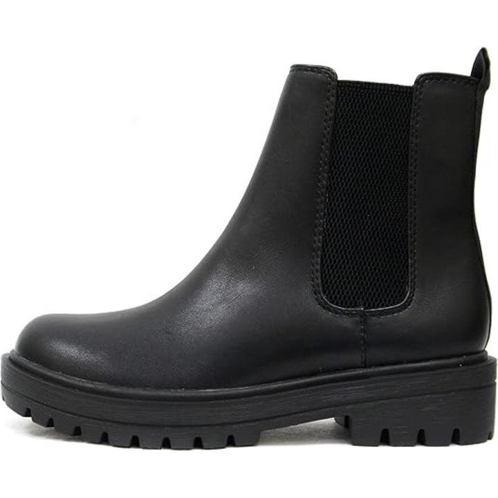 Damen Chelsea Boots Leder - Bequeme Herbststiefel kaufen-Schwarz-36-Luzern Mode