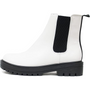 Damen Chelsea Boots Leder - Bequeme Herbststiefel kaufen-Weiß-36-Luzern Mode