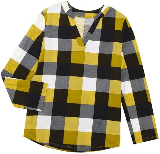 Damen Karo-Bluse Langarm Freizeit Hemd kariert Rückseite-Luzern Mode