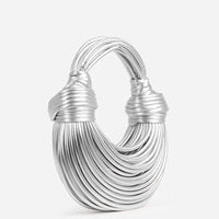 Luxuriöse geknotete Schultertasche für Damen kaufen-Silber-Luzern Mode