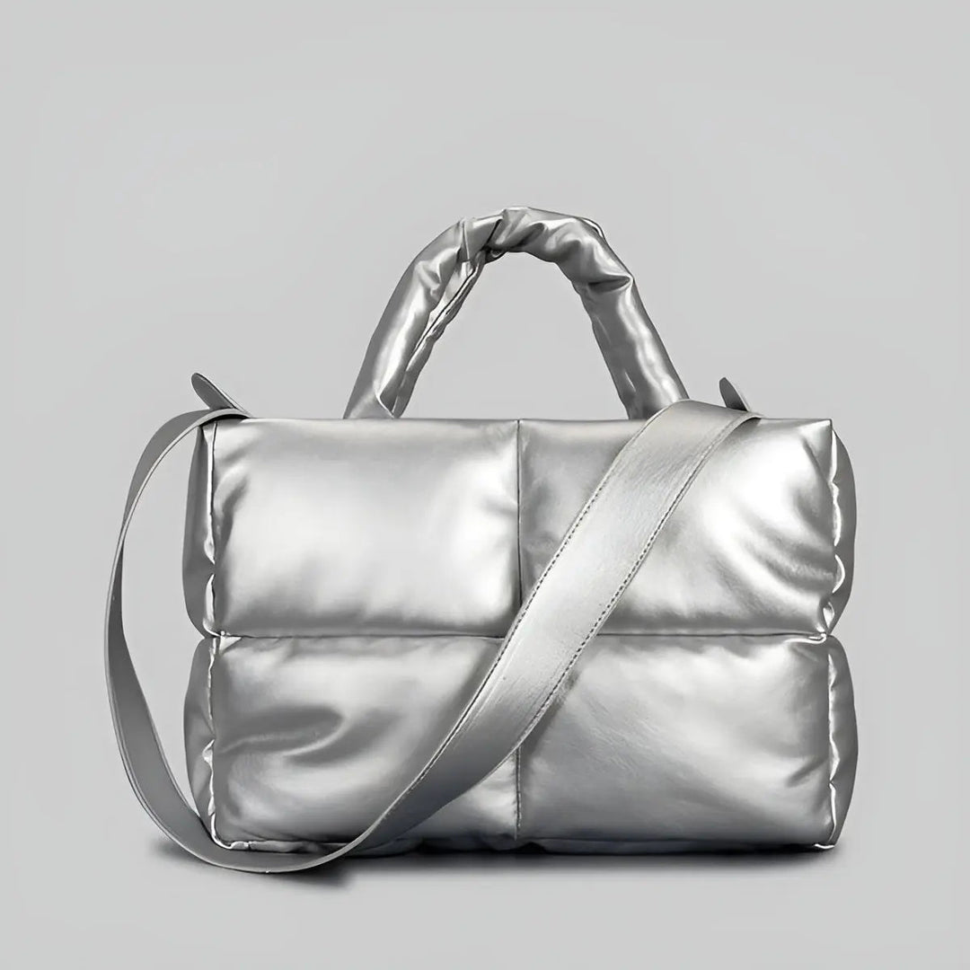Stepphandtasche Damen - Modische Umhängetasche kaufen-Silber-Luzern Mode