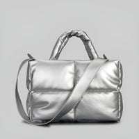 Stepphandtasche Damen - Modische Umhängetasche kaufen-Silber-Luzern Mode