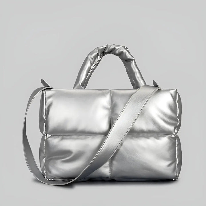Stepphandtasche Damen - Modische Umhängetasche kaufen-Silber-Luzern Mode