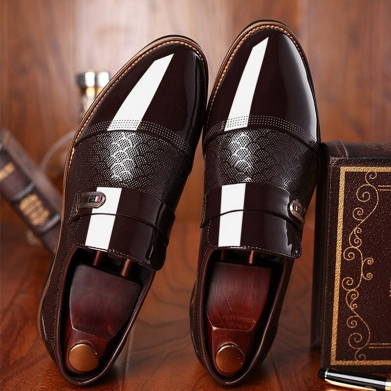 Herren Lacklederschuhe mit Schnalle - Elegante Business-Schuhe-Luzern Mode