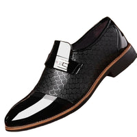 Herren Lacklederschuhe mit Schnalle - Elegante Business-Schuhe-Luzern Mode