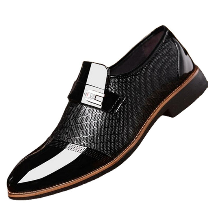 Herren Lacklederschuhe mit Schnalle - Elegante Business-Schuhe-Luzern Mode