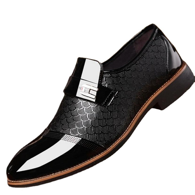 Herren Lacklederschuhe mit Schnalle - Elegante Business-Schuhe-Luzern Mode