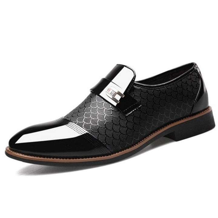 Herren Lacklederschuhe mit Schnalle - Elegante Business-Schuhe-Luzern Mode