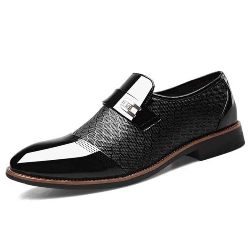 Herren Lacklederschuhe mit Schnalle - Elegante Business-Schuhe-Luzern Mode