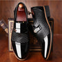 Herren Lacklederschuhe mit Schnalle - Elegante Business-Schuhe-Schwarz-39-Luzern Mode